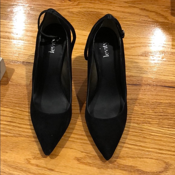 Levity Black suede wedge heel with zebra print - Picture 2 of 4